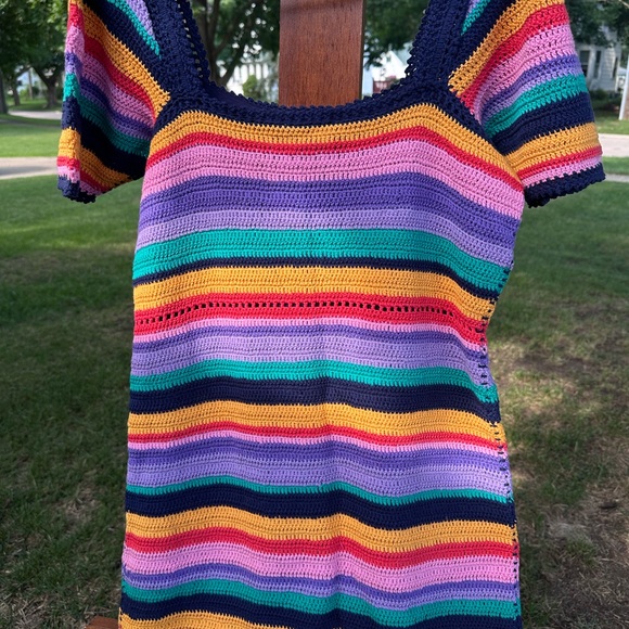 FARM Rio Multicolor Crochet Button-Up Dress - Picture 3 of 8